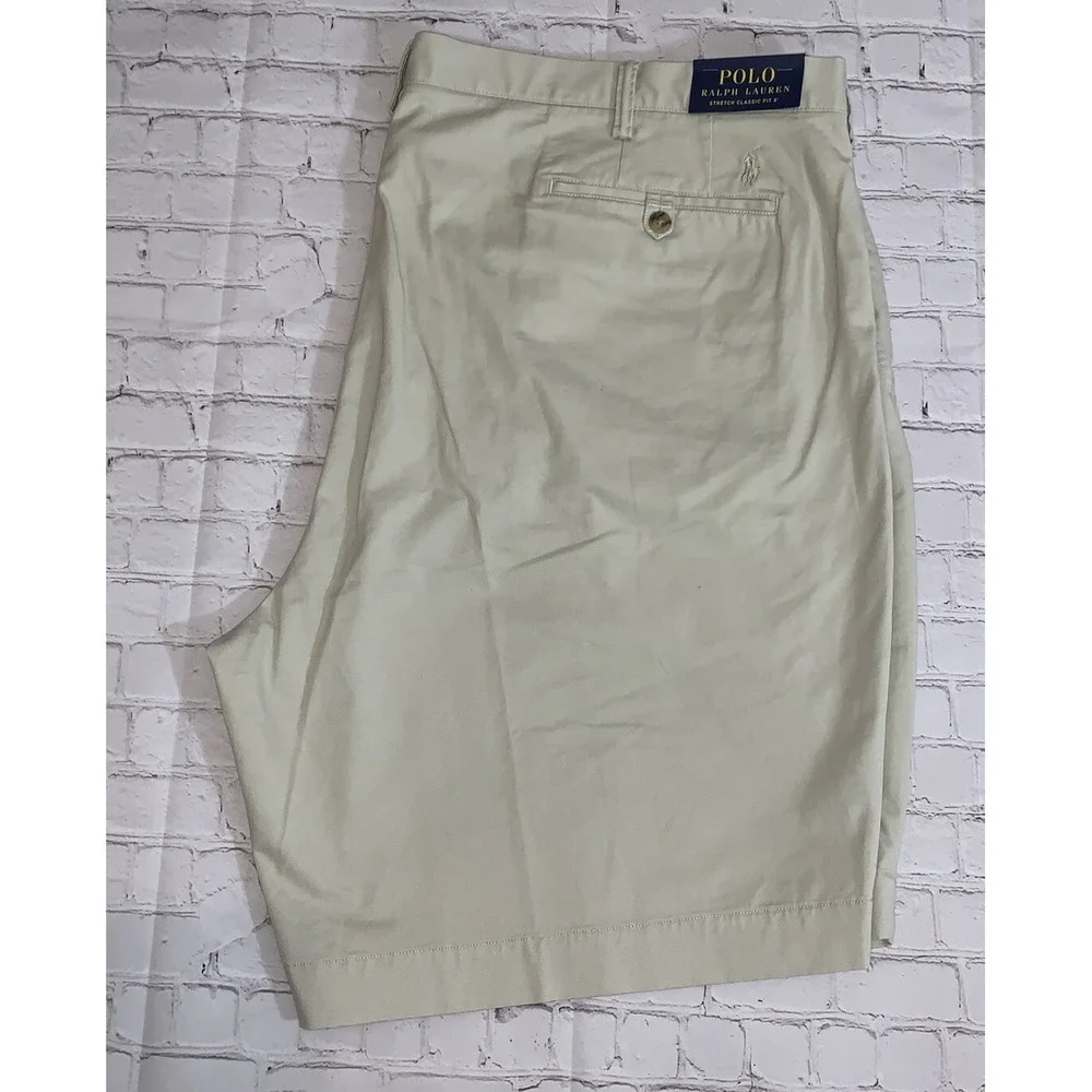 Polo Ralph Lauren Shorts Men's 50 Beige Chinos Stretch Classic Fit 9
